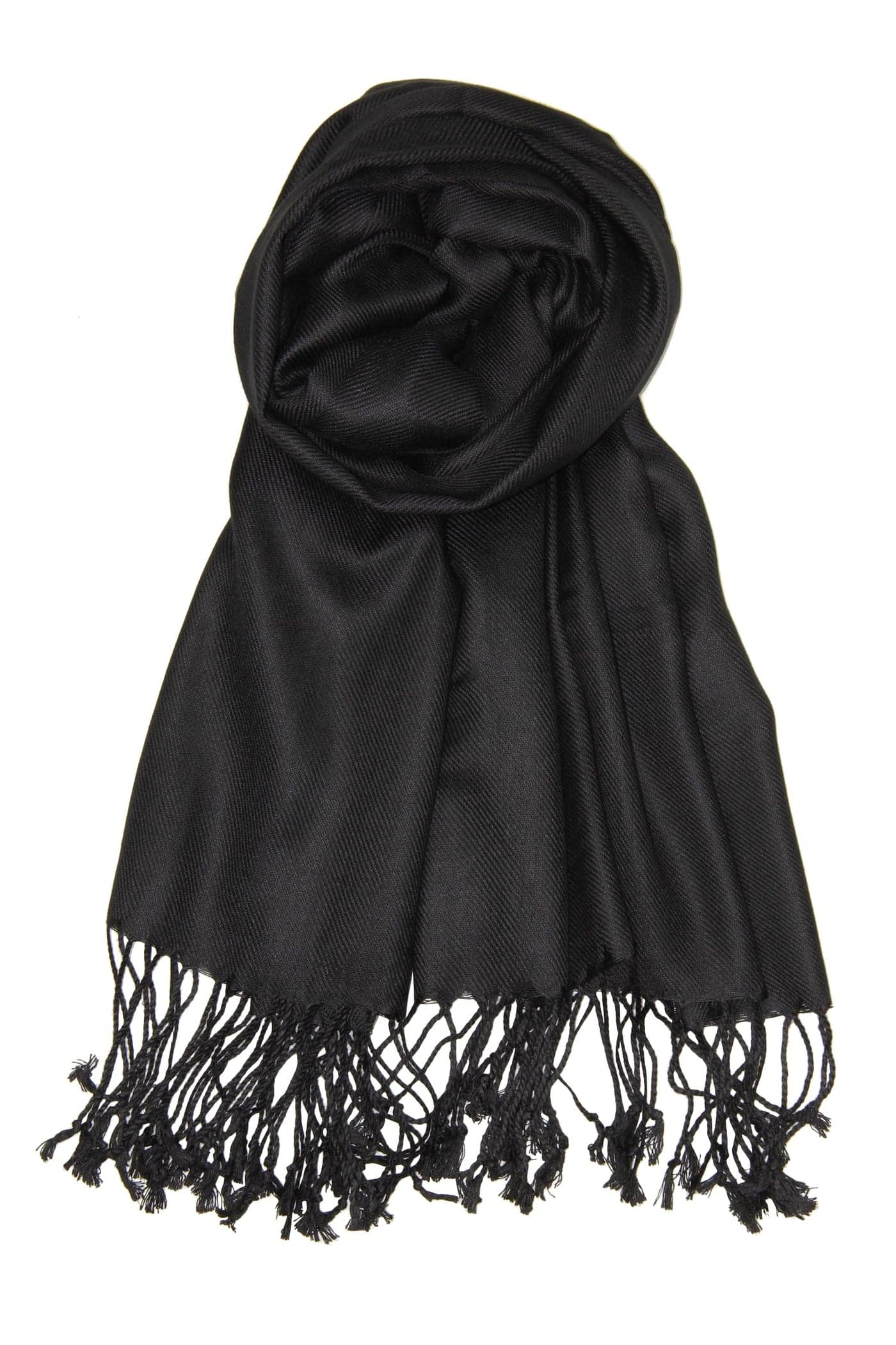 Achillea Soft Silky Pashmina Scarf for Women – Shawl Wrap for Evening Dresses, Bridesmaids, Weddings & Everyday Wear (Black)
