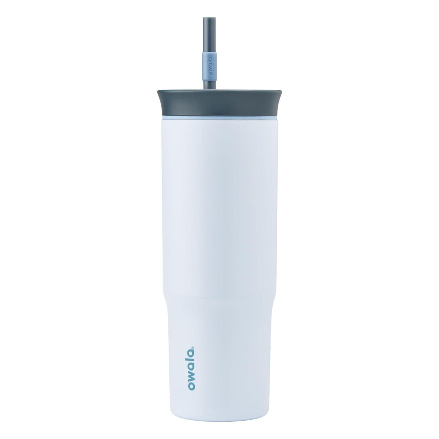 Owala Stainless Steel Triple Layer Insulated Travel Tumbler with Spill Resistant Lid and Straw BPA Free 24 oz GreyBlue The Great Blue
