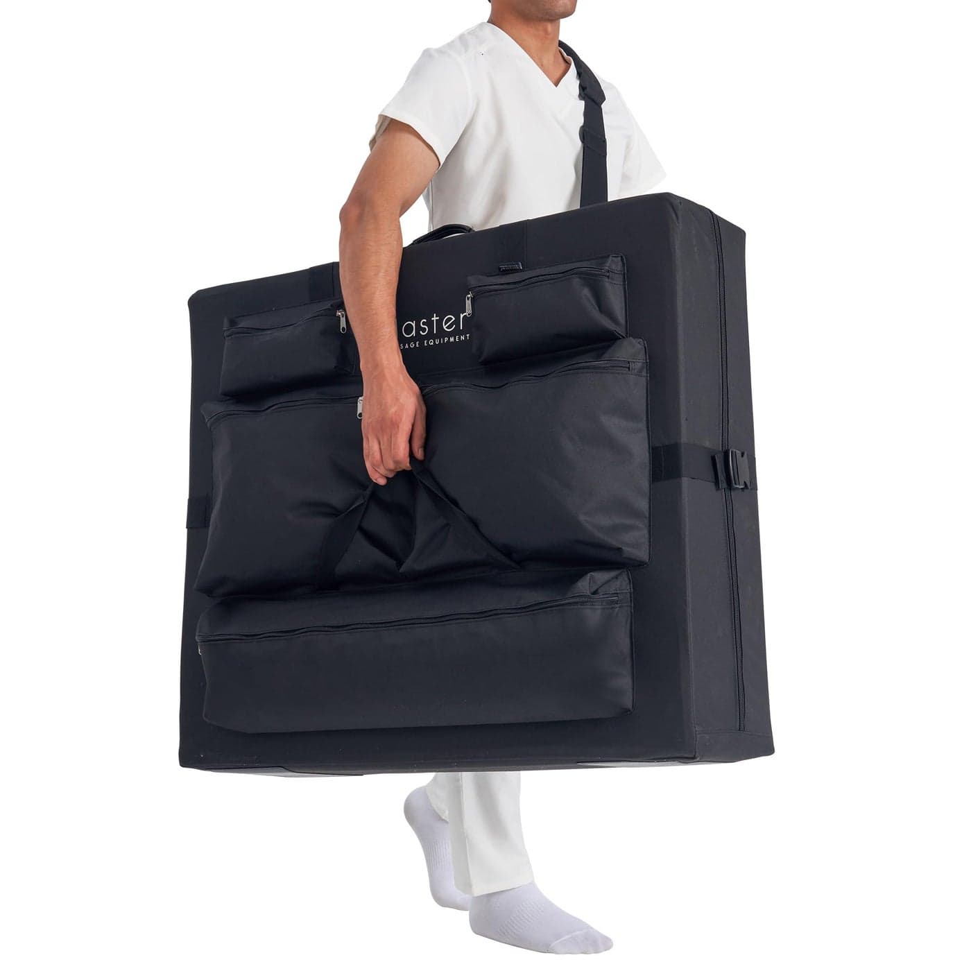 Master Massage Universal Size Portable Massage Table Carry Case with 5 Pockets for All Brands and Sizes for Foldable Massage BedFits 25 to 32 Width Folding Massage Table Black