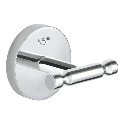 GROHE 40461001 BauCosmopolitan Robe Hook, Starlight Chrome