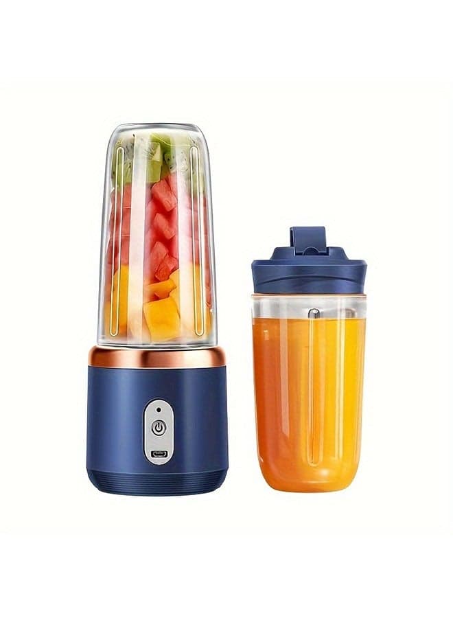 Portable Blender, Blender Juicer Juice Cup Fruit Blender Portable Fruit Cup, USB Rechargeable Personal Size Juice Cup, Personal Blender for Smoothies and Smoothies, 400ml Travel Juice Cup