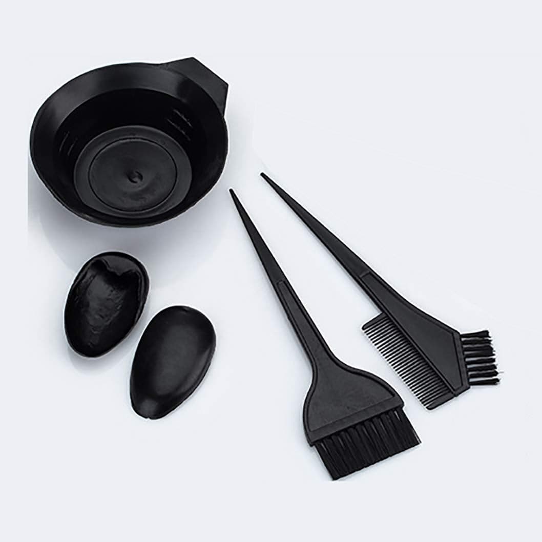 Petiy Beauty Hair Dye Color Brush and Bowl Set Hair Color Brush Mixing Bowl Kit Perfect Tools for Hair Tint Dying Coloring Applicator Dye Brush CombMixing BowlTint ToolEarmuffs 4 PCS
