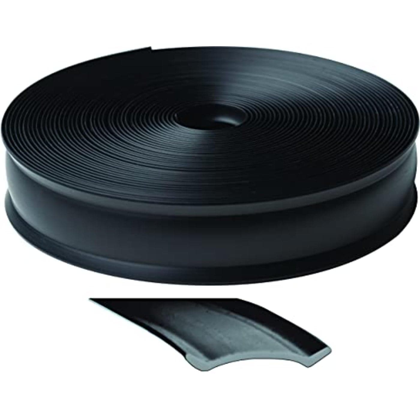 RV Designer 1 Inch Wide Vinyl Trim Insert for RVs Flexible Molding Exterior Use and Roof Edge Molding Ideal for Travel Trailers and Campers Heavy Duty 100 Foot Roll Black