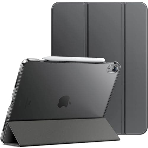 JETech Case for iPad Air 13Inch M4M3M2 202620252024 Slim Stand Hard Back Shell Smart Cover with Auto WakeSleep Space Gray