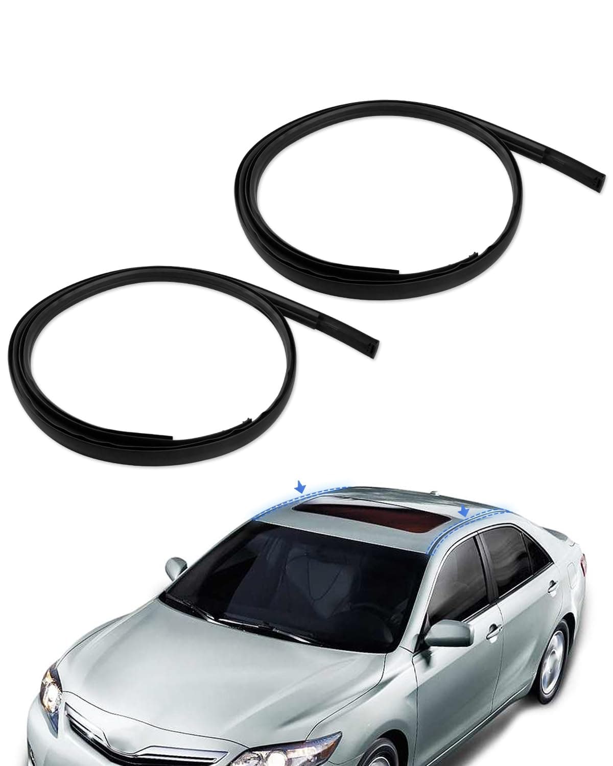 Fit for Toyota Camry 2007-2011 Roof Drip Molding Left and Right Side Replace 75555-06030 75556-06030 Enhance Your Car's Style and Protection Water Proof 57 Inches