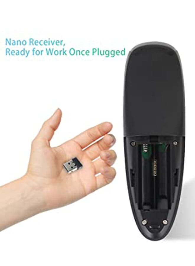 Wireless Remote Control With Voice Control For Android TV Box Black