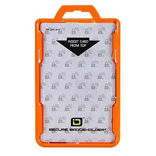ID Stronghold - Pack of 5 - RFID Blocking Secure Badge Holder - Duolite 2 Card ID Holder - Poly Carbonate - Heavy Duty Plastic ID Badge Holder - USA Molded and Assembled - FIPS 201 Approved