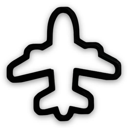 Jet Airplane Cookie Cutter with Easy Push Design