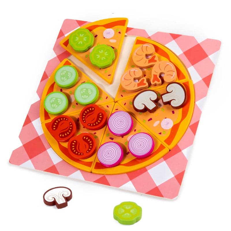 Children'S Play Home Toy Wooden Puzzle Simulation Pizza Dessert Cookie Cookie Kitchen Che Che Le Early Education