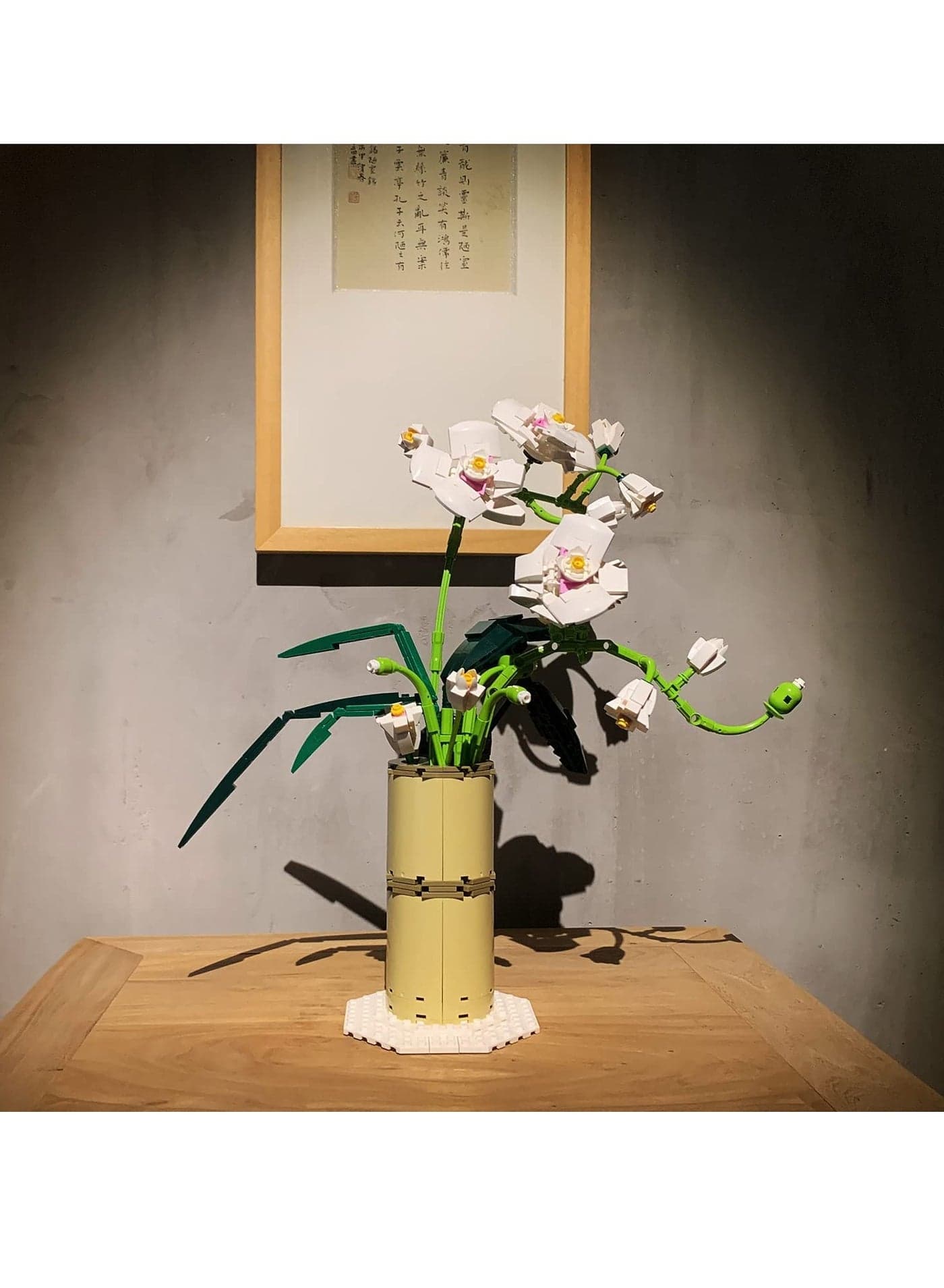 Flower Bouquet Building Kit Orchid Botanical Collection Sets for Adult Artificial Plants DIY Blocks Toy Set 588 Pieces Creative Project Adults Including Vase