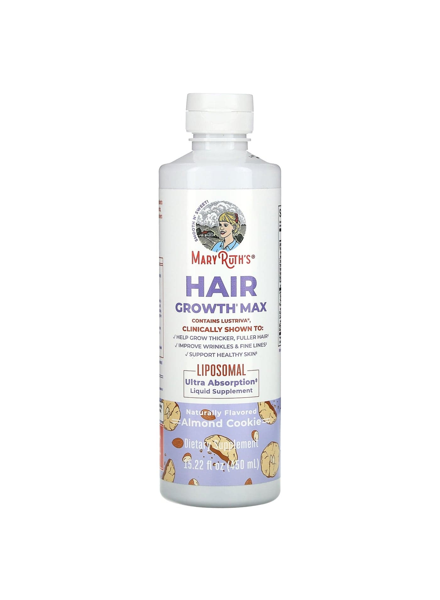 Hair Growth Max Liposomal, Almond Cookie, 15.22 fl oz (450 ml)