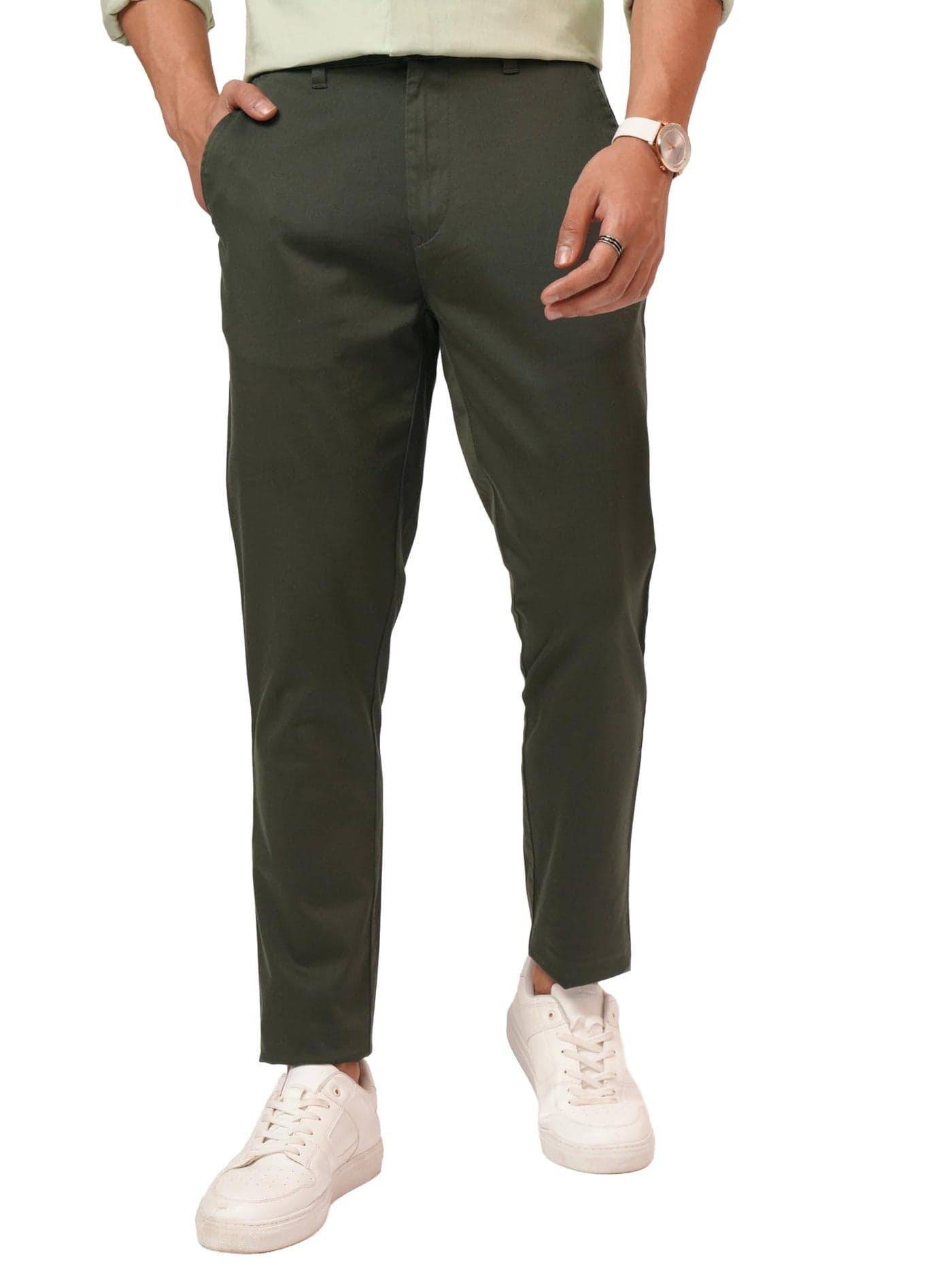 Highlander Men Moss Tape Fit Chinos Trouser