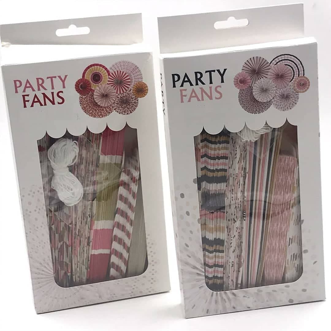 R H lifestyle Handmade DIY Set of 8 Party Suppliers Fiesta Hanging Paper Fans Party Decoration Rosettes Pinwheels Background Wall Decoration