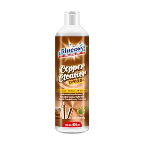 Blueoxy Copper & Brass Cleaner Cream | Tarnish Remover | Cleaner & Polish with Corrosion Inhibitor | Brass Tarnish Remover | 500 ML