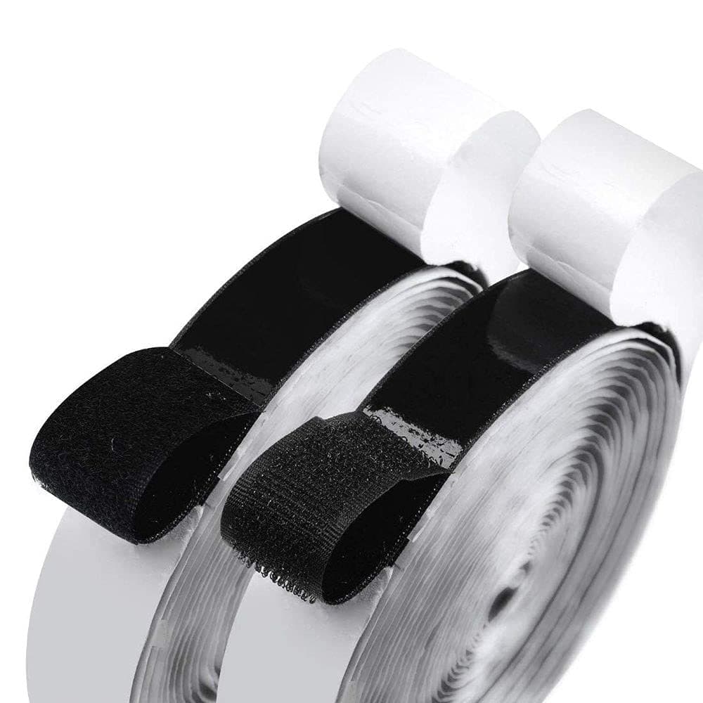 DIY Crafts CT-DIY-HI-41376 Hook-Loop Tape 1 inch 16 Feet Adhesive Mounting Tape Strips Nylon Traps(Blacks) (Design # No 2,