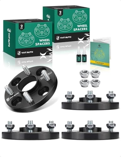 YHTAUTO 4x100 Hub Centric Wheel Spacers 15 mm Fits Honda Acura Kia Mini Mitsubishi Models, 4 Lug Tire Spacers w/ M12x1.5 Studs and 56.1mm Hub Bore for Integra, CRX, Accord, Civic, CRX, Cooper, 4PCS