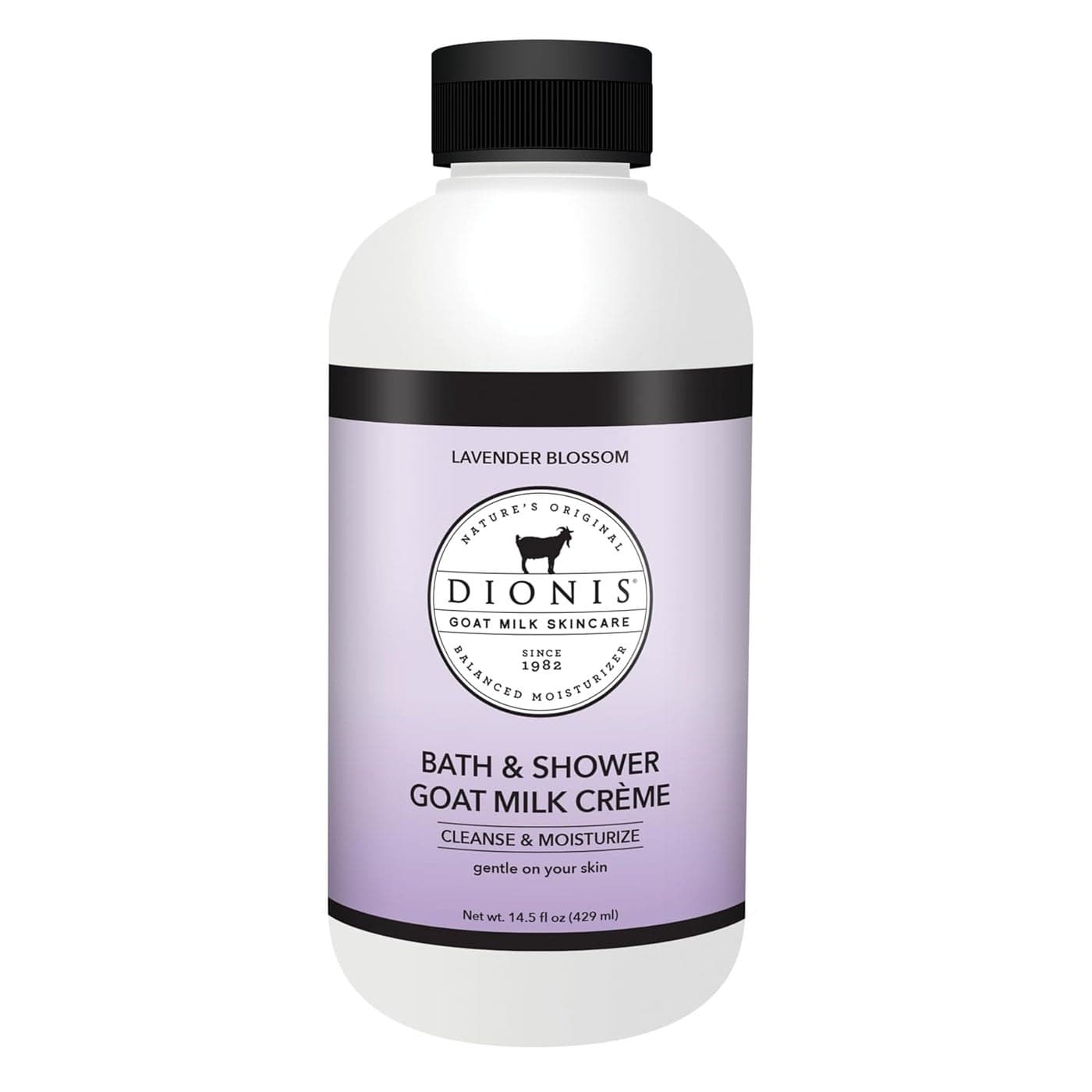 Dionis Goat Milk Skincare Lavender Blossom Bath Soap Liquid Shower Crme Skin Moisturizer Hydrating Body Wash Made in The USA Cruelty Free Shower Gel For Sensitive Skin 145 oz Bottle