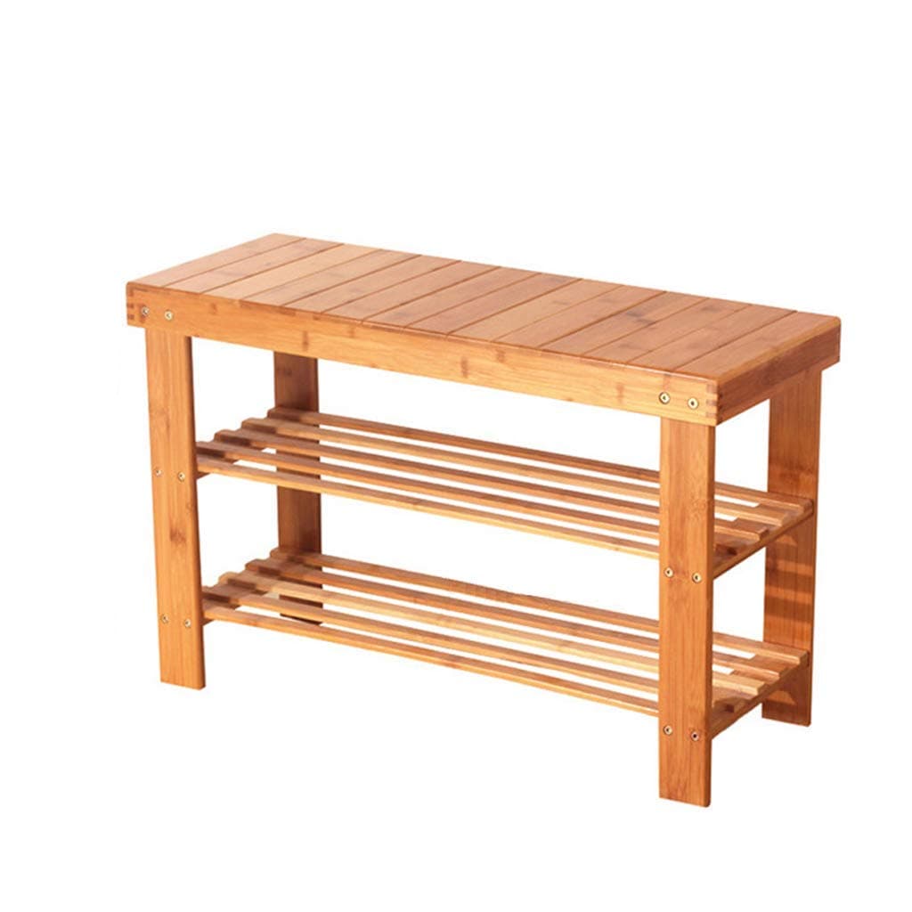 VBM 3Tier Bamboo Shoe Rack Storage Organizer for Closet Multifunctional Sturdy Stackable Free Standing Shoe Shelf Organizer for Entryway Shoe Storage Indoor Outdoor Small Space