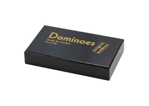 Double Six Professional Dominoes - White with Black Dots, Case Color May Very
