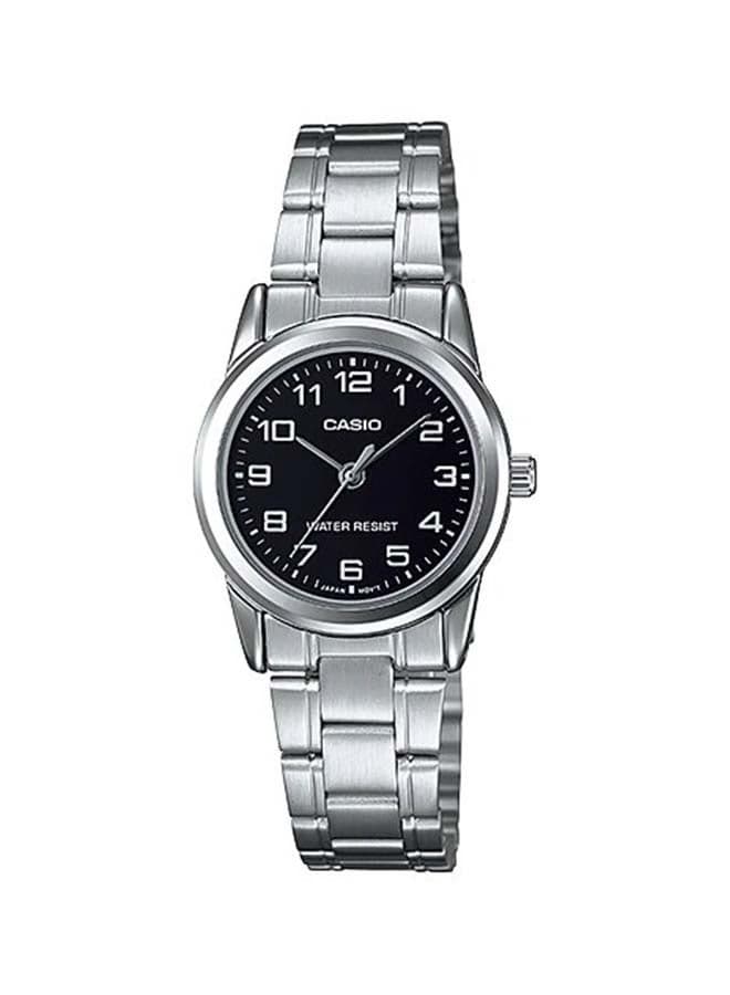 Women Water Resistant Stainless Steel Analog Watch LTP-V001D-1B - 31 mm - Silver