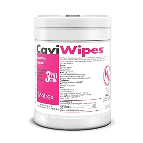 CaviWipes Metrex Disinfecting Towelettes Canister Wipes, 160 Count
