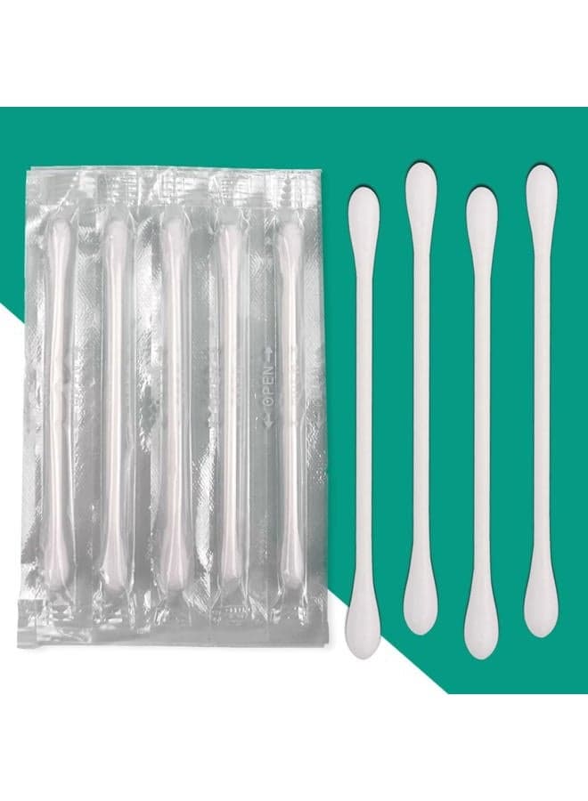 200 Pack Cotton Swabs, Individually Wrapped Cotton Swab, Individually Wrapped Double Tipped Paper Sticks for Ear, Make-up(Double Round End)