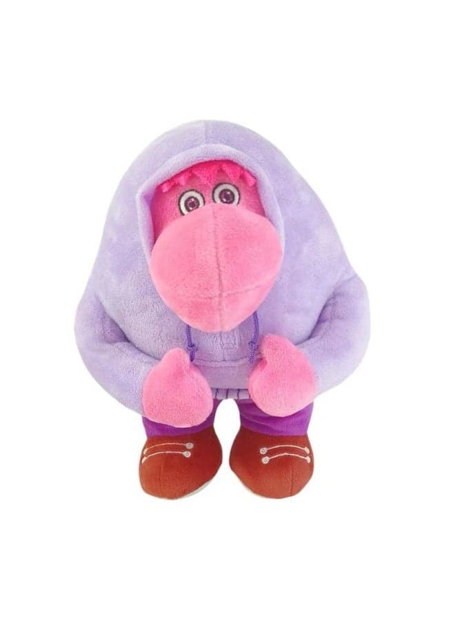 Inside Out Pink - Purple Giggle with Thumbs - up Q - version Plush Toy - A Sweet and Thoughtful Item for Birthday Giving, Perfect for Decorating Bedroom, Living Room, and Desk Areas, and an Office Relaxation Essential 20cm
