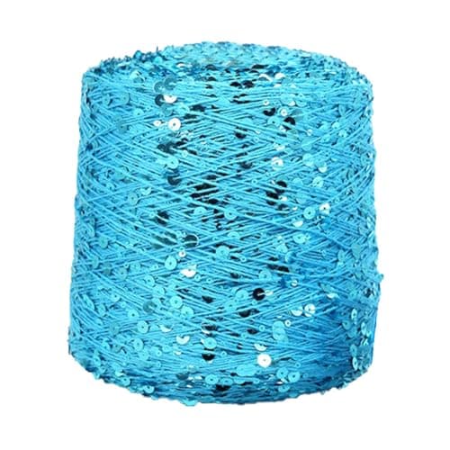 ECYC Ltd 153 Yards Cotton Sequin Yarn Sparkle Sequin Thread for Knitting Crocheting DIY Craft Projects