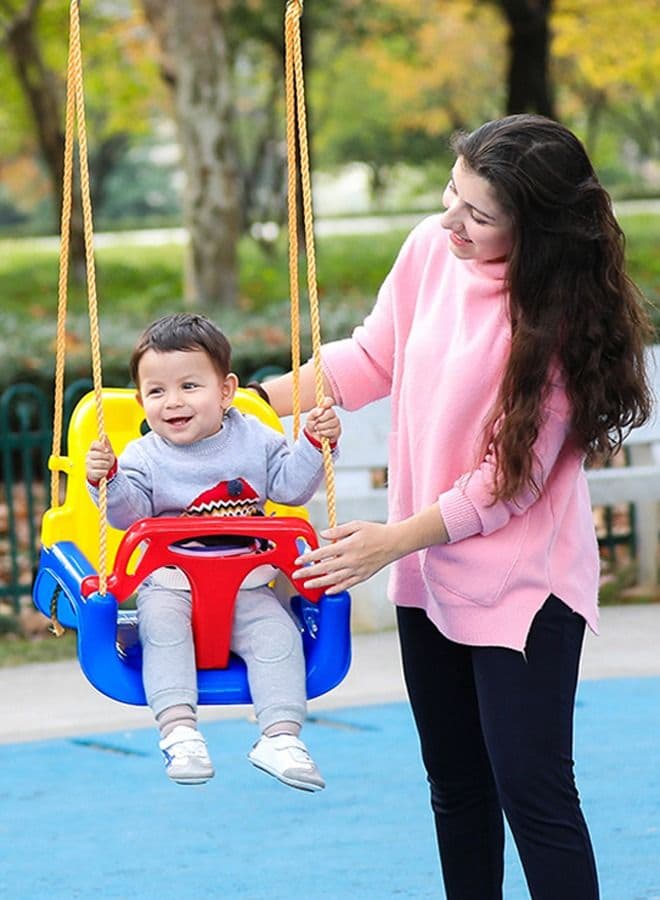 3 In 1 Kids Swing Seat Detachable Infant Toddler Children Secure High Back Swings For Playground Indoor Outdoor