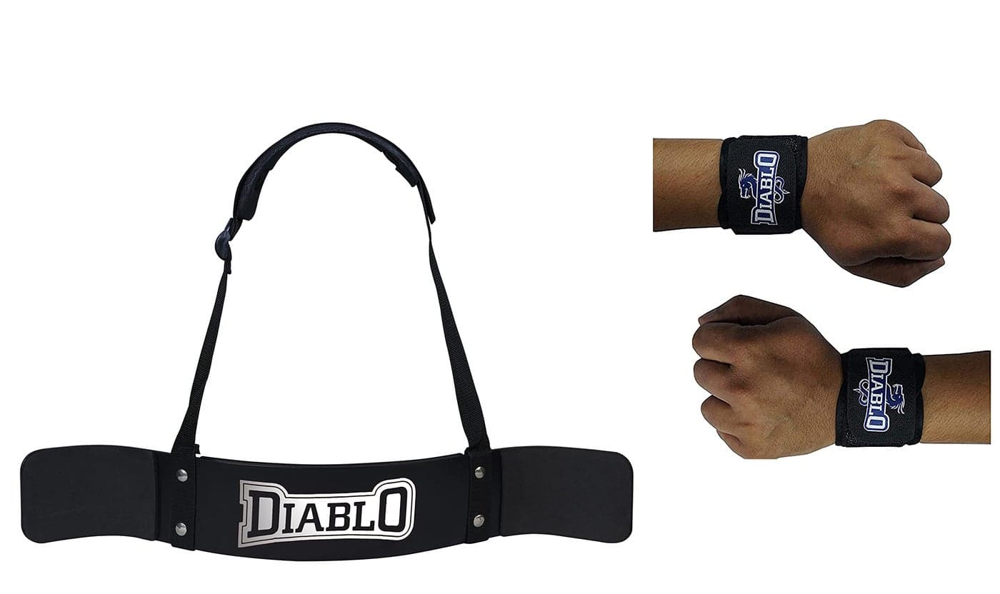 DIABLO Home Gym Combo of Arm Blaster & 1 Pair of Wrist Support