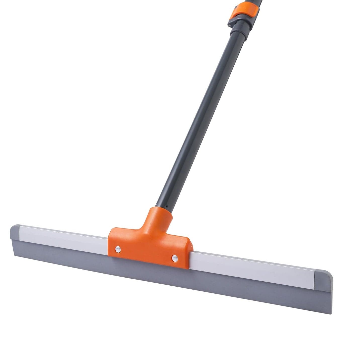 CLEANHOME Rubber Floor Squeegee for Concrete Floor Tile Floor Metal Aluminium Heavy Duty Garage Shower Floor Squeegee Broom for Removing Water Commercial Scrubber Mop with Extendable Long Handle