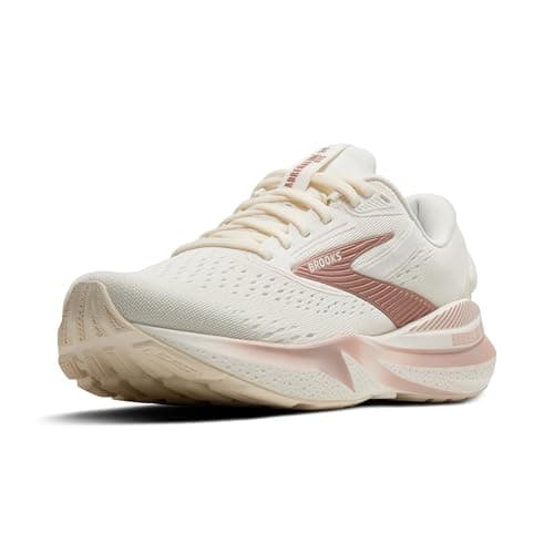Brooks Women’s Adrenaline GTS 24 Supportive Running Shoe - Coconut/Rose Gold/White - 7.5 Medium