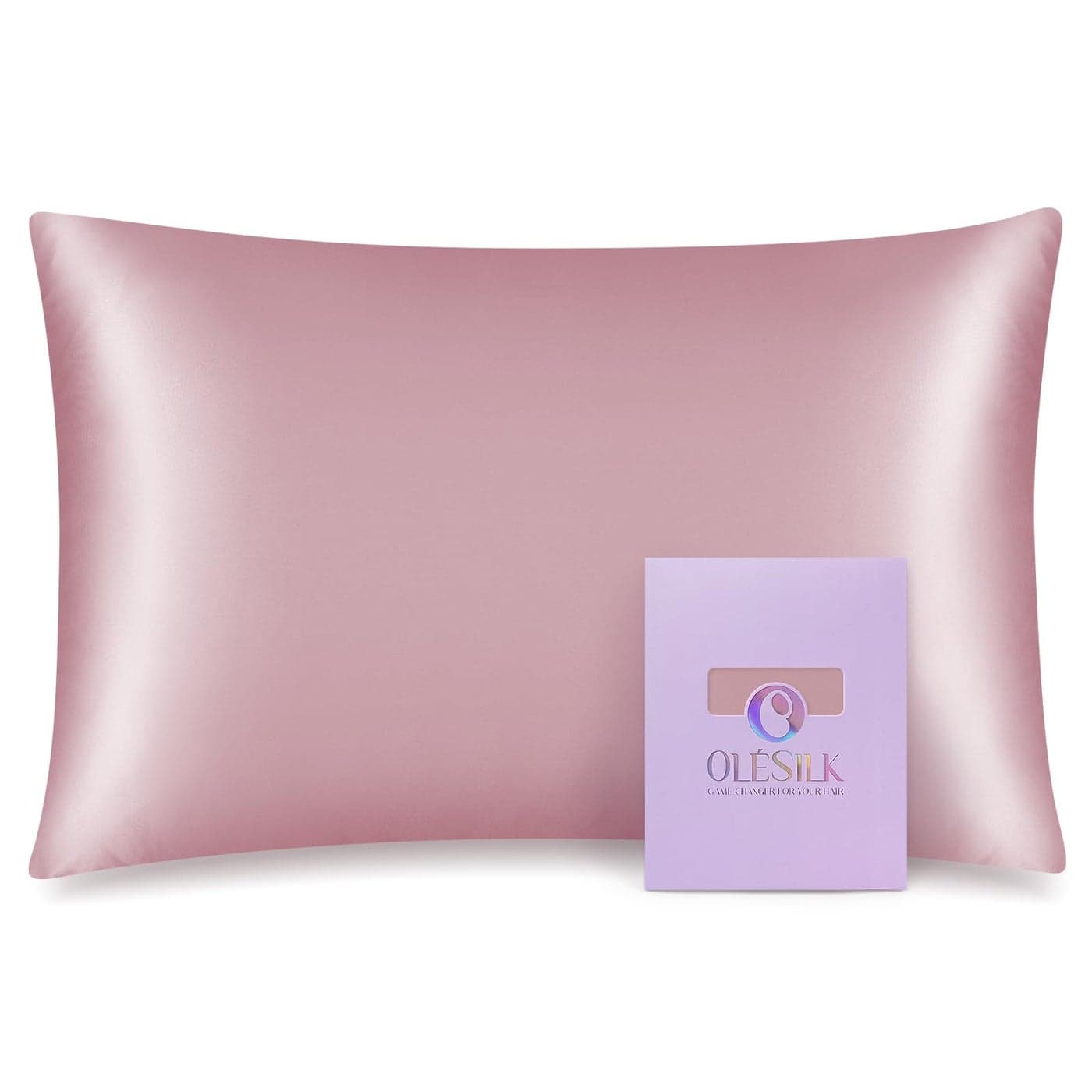 OLESILK 100 Mulberry Silk Toddler Pillowcase for Hair and Skin Both Sides 19 Momme Pure Natural Silk Travel Pillow Cases with Hidden Zipper 13x 18 Light Plum