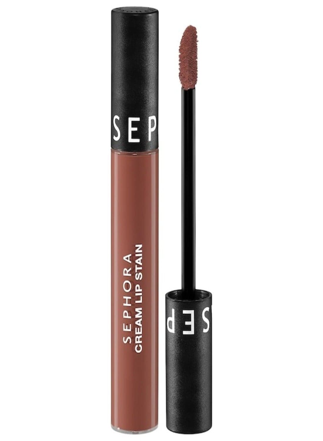 SEPHORA COLLECTION Cream Lip Stain 10HR Liquid Lipstick 76 Blaze of Glory - Matte Brown Pink 5ml