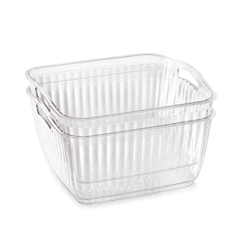 INKULTURE Fridge Storage Box For Vgetable & Fruits | Fridge Organizer For Kitchen | Refrigerator Containers | Pack of 02