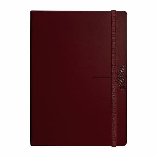 Anupam Daily Notes A5 | 256 Pages | 80gsm | Matte PVC Hard Cover Notebook With Matching Elastic | Special Pages For Details, Notes, Undated Calendar | Elegant Foiling On Cover (Maroon)