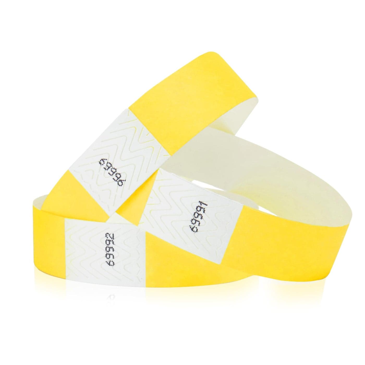 200 WristCo Pantone Yellow Tyvek Wristbands for Events - Comfortable Tear Resistant Paper Bracelets ID Wrist Bands for Concerts Festivals Admission Party Identification