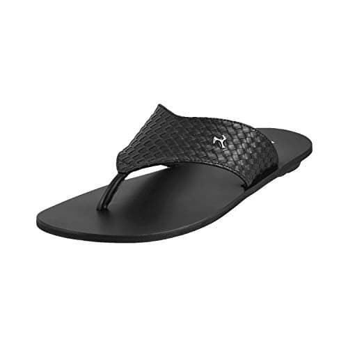 Mochi Men's Black Faux Leather Stylish Sandals UK/8 EU/42 (16-9102)