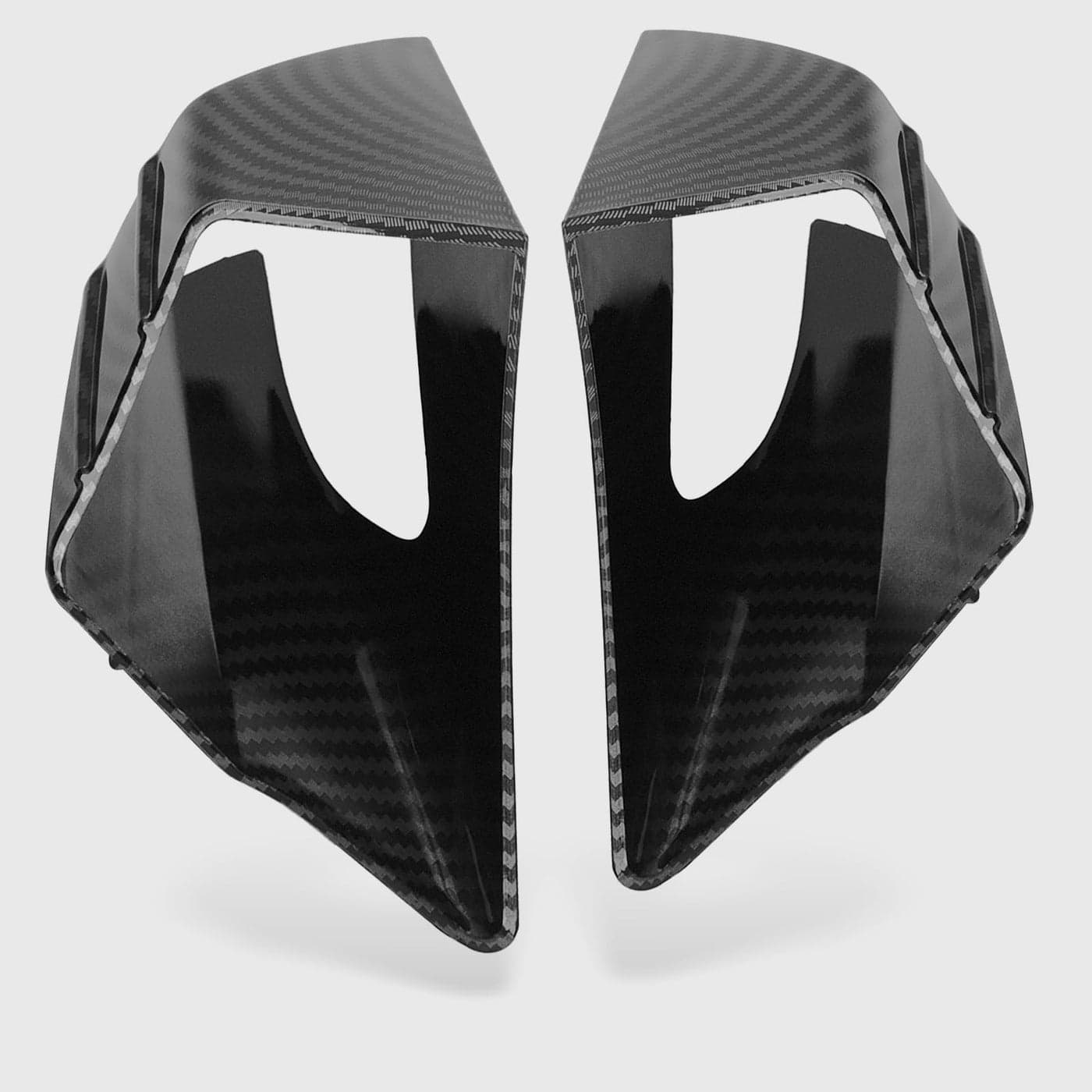 WOOGA Motorcycle Side WingletMotorcycle Side Spoiler Front Fairing Aerodynamic Winglets Air Deflector Wing Compatible with Honda CBR650R 20192023 Suzuki GSX250R Carbon Fiber Look