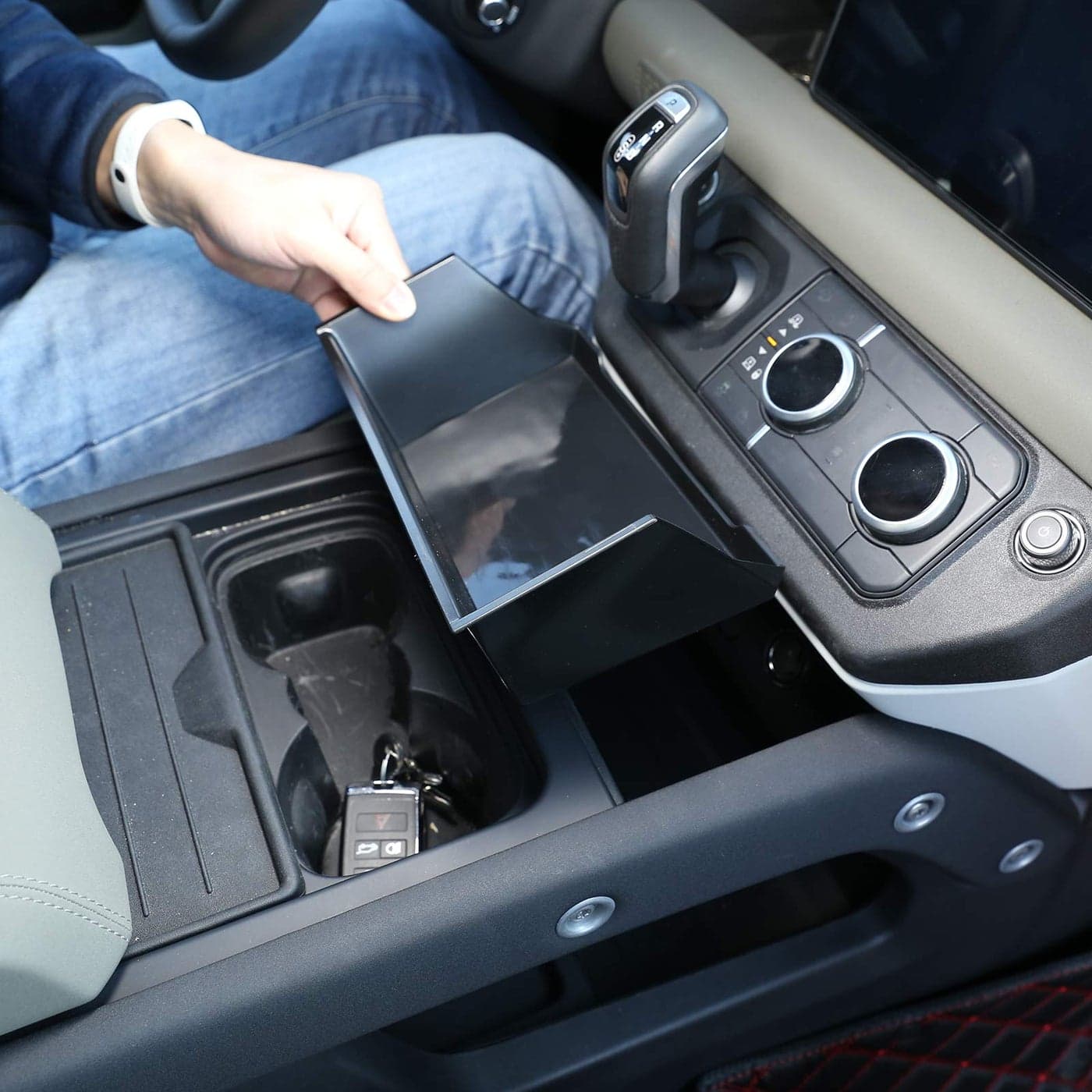 CHEYA ABS Car Center Console Storage Box for Land Rover Defender 110 20202021 Style 1