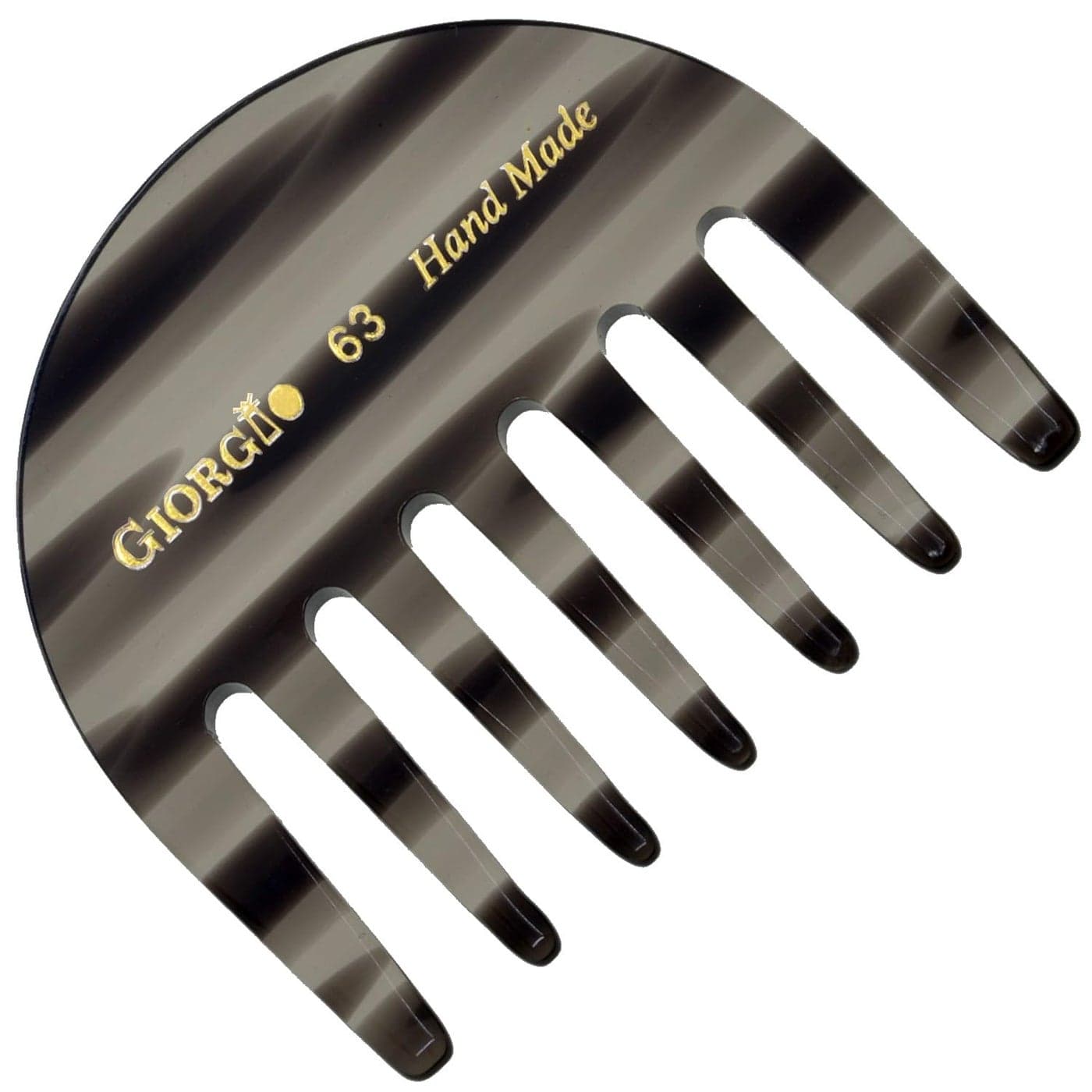 Giorgio G63 Graphite Detangling Comb for Women Wide Tooth Pocket and Travel Size for Thick Hair Wet or Dry Everyday hair care Handmade SawCut and Polished Wide Tooth comb for women