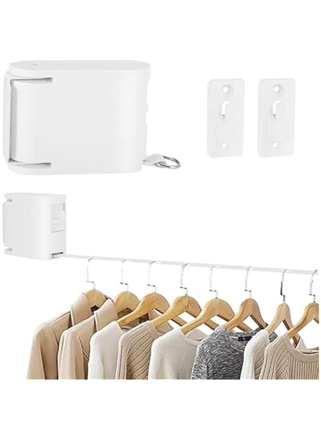 Retractable Clothesline, 4.2M Wall Mounted Clothes Lines, 40kg Weight Capacity Heavy Duty Clotheslines, 34 Windproof Hanging Holes Prevents Clothes from Gathering and Sagging