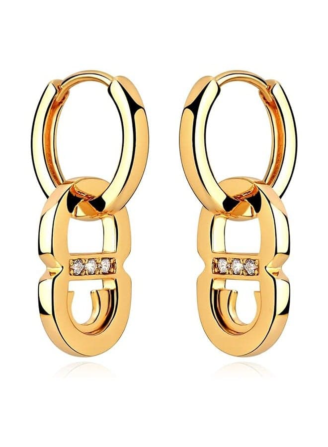 Women Gold Huggie Hoop Earrings Dangle Drop 14K Gold Filled Small Boho Beach Simple Delicate Handmade Hypoallergenic Jewelry Gift