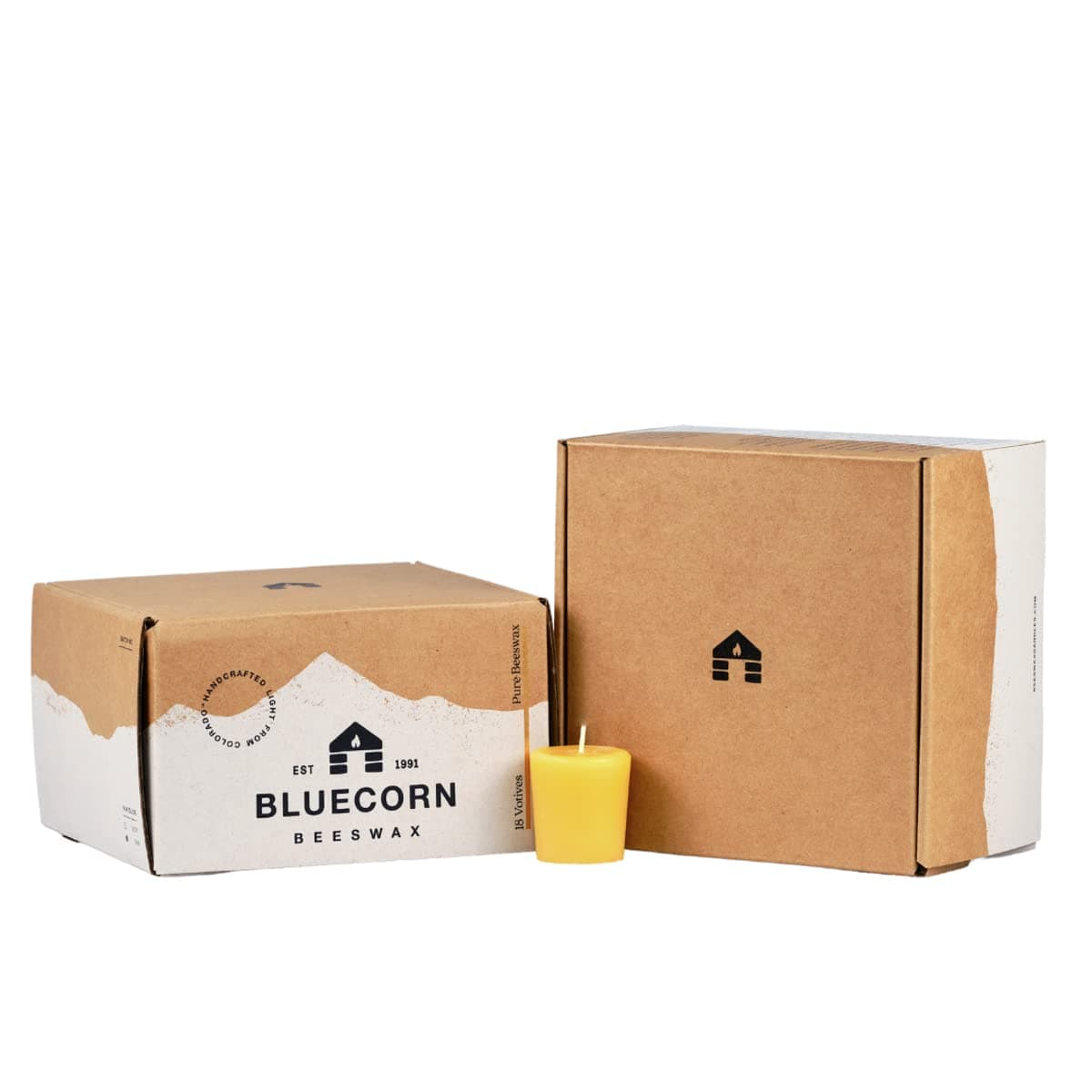 Bluecorn 100 Pure Beeswax Votive Candles Natural Beeswax Candles Yellow Beeswax Votives Bulk Candles 36Pack Long Burn 12 Hours Soy Paraffin Fragrance Free Handmade in Colorado
