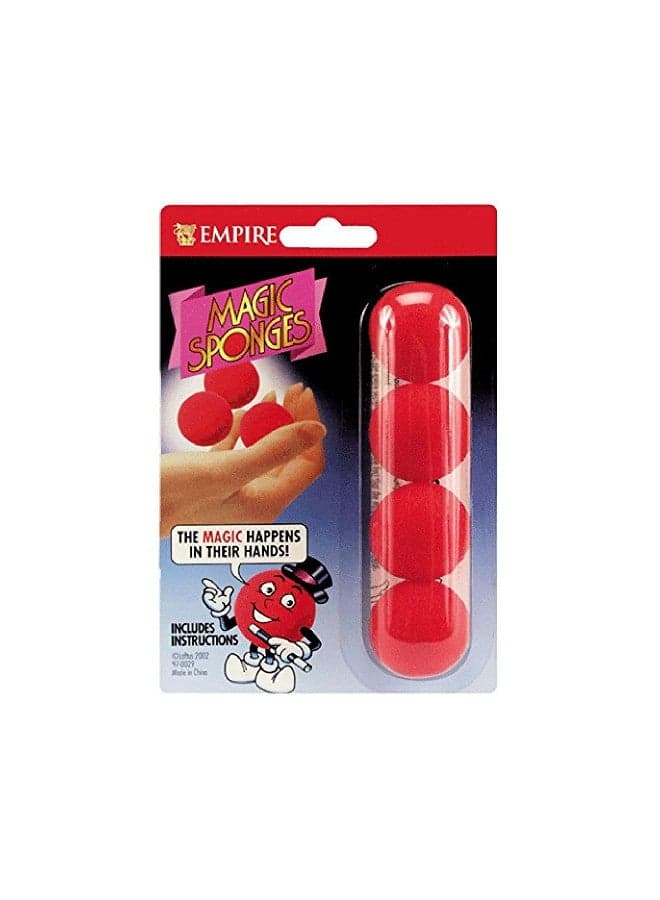 Loftus Red Magic Sponge Ball Set, 1 1/4 inch Balls with Instructions