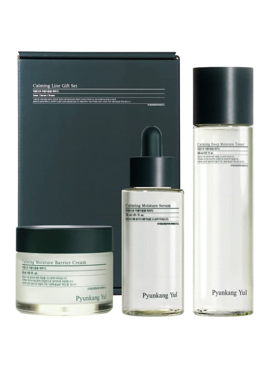 line gift set toner and serum and cream for skin care