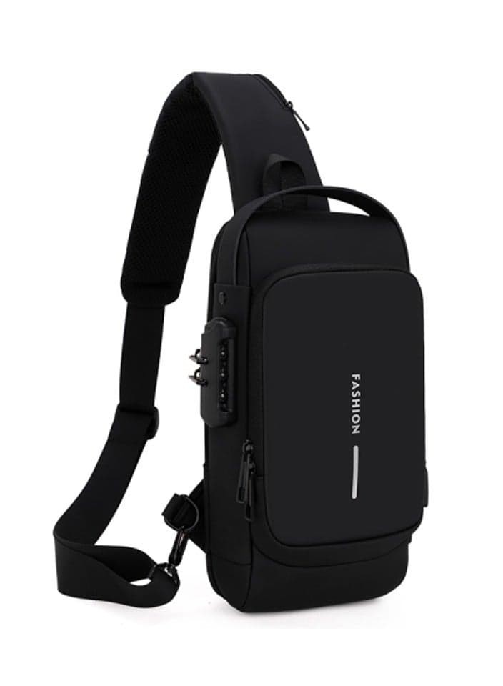 Anti Theft Sling Bag for Men, USB Charging Sport Sling Anti-Theft Shoulder Bag, Waterproof Chest Bag Motorcycle Bag Usb Charging Messenger Sling Shoulder Bags