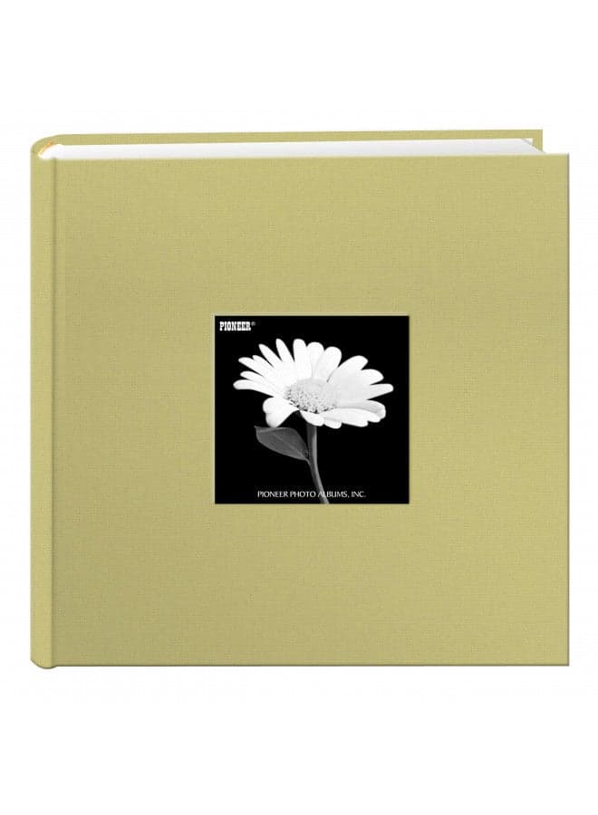Fabric Frame Cover Photo Album 200 Pockets Hold 4x6 Photos, Soft Yellow