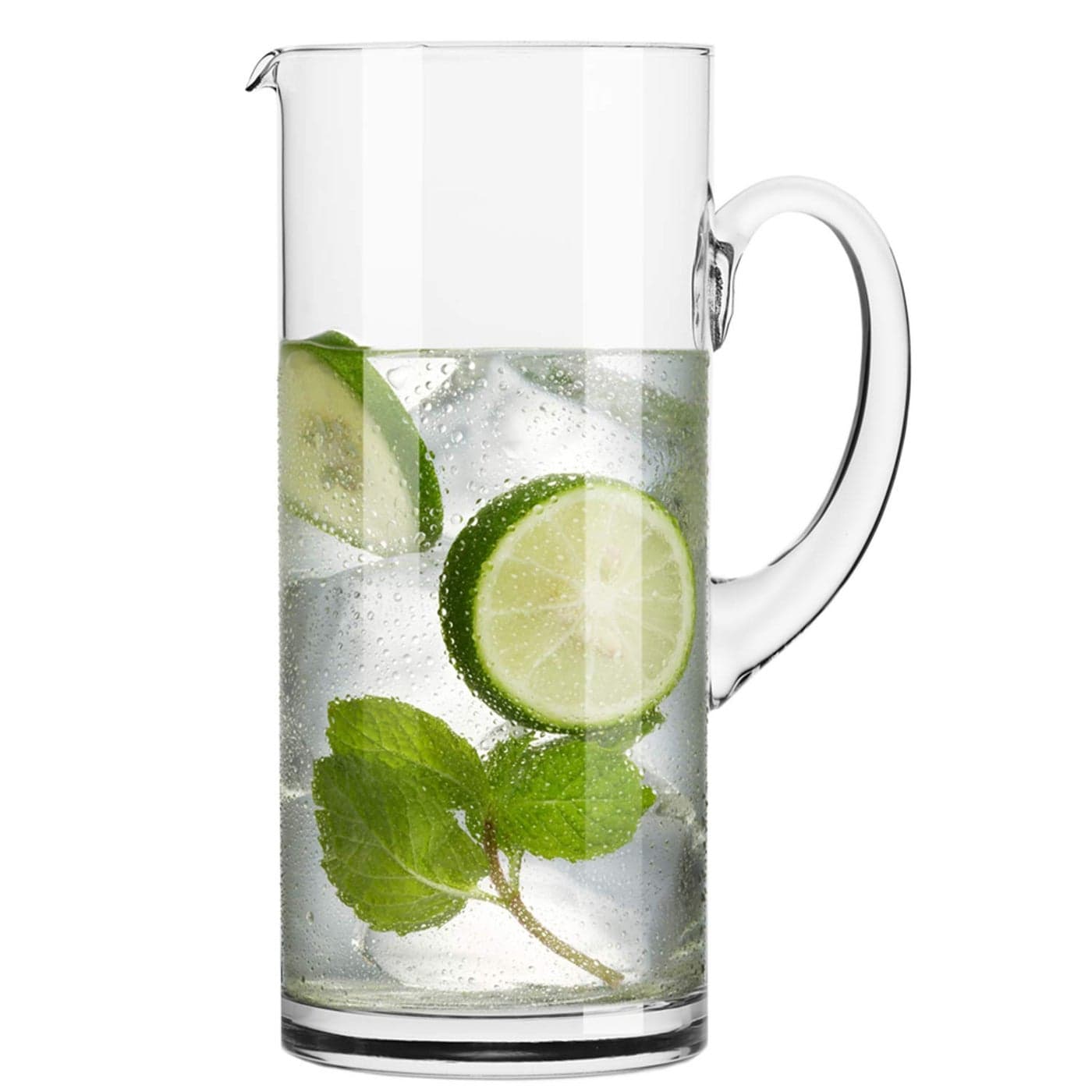 Krosno Glass Water Juice Pitcher Jug 44 oz Glamour Collection Perfect for Home Restaurants and Parties Fridge Safe Made in Europe