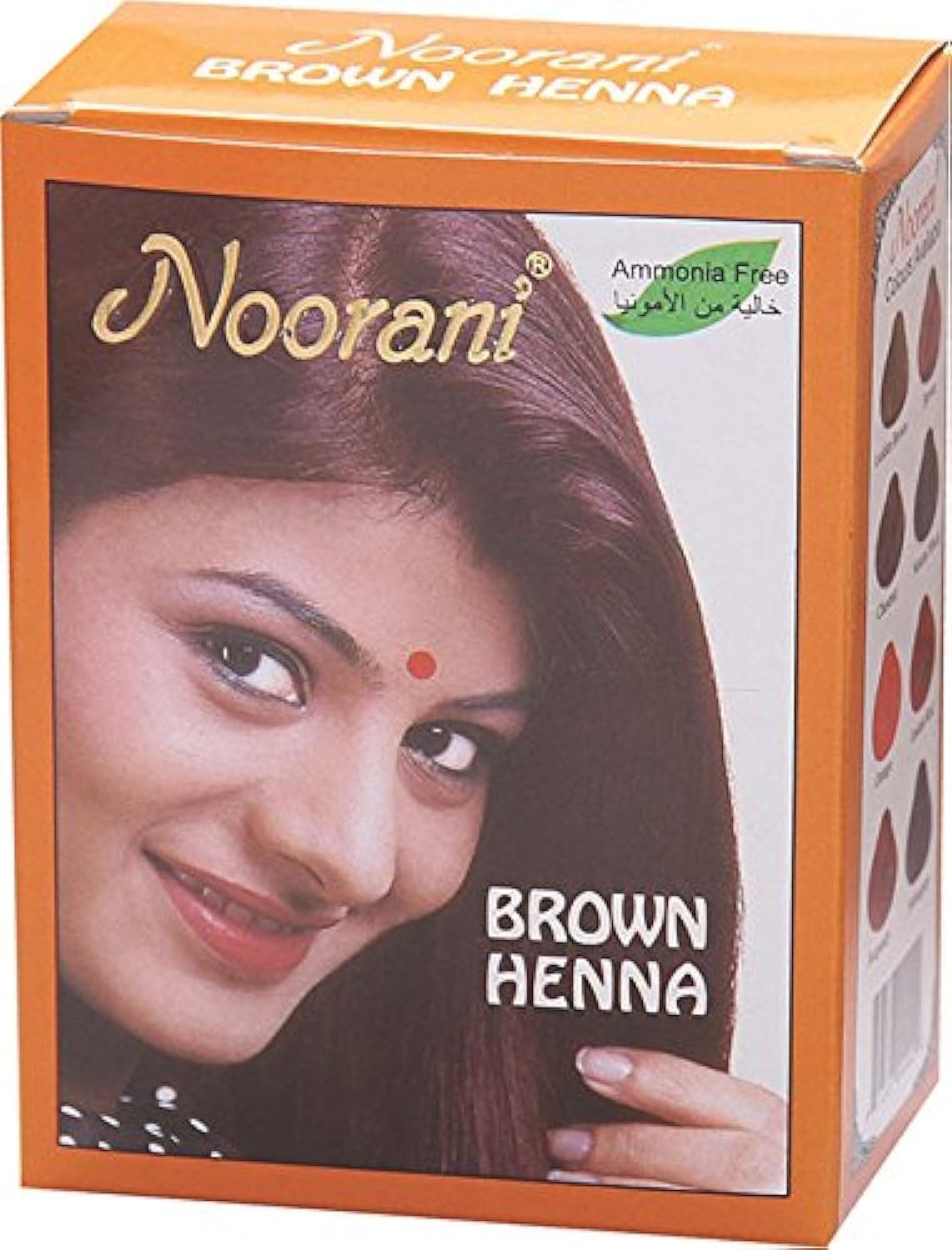 Noorani Henna Based Hair Color and Herbal Powder Ships from California 1 6 Pouch x 10g BROWN HENNA